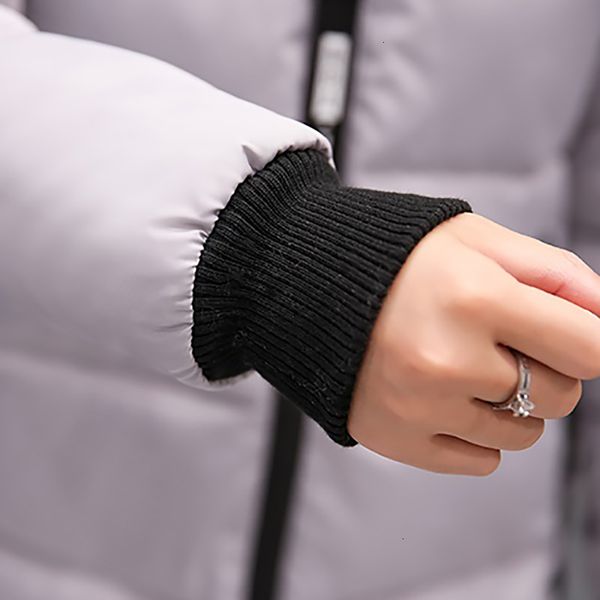 

winter women jacket new fashion warm jacket women parkas fur collar thick hooded plus size winter coat women 201014, Black