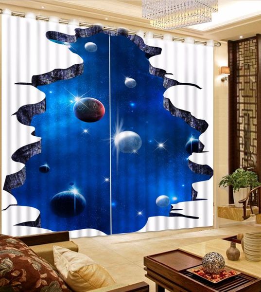 

curtain & drapes 3d custom any size classic home decor blue sky planet curtains for bedroom living room fashion