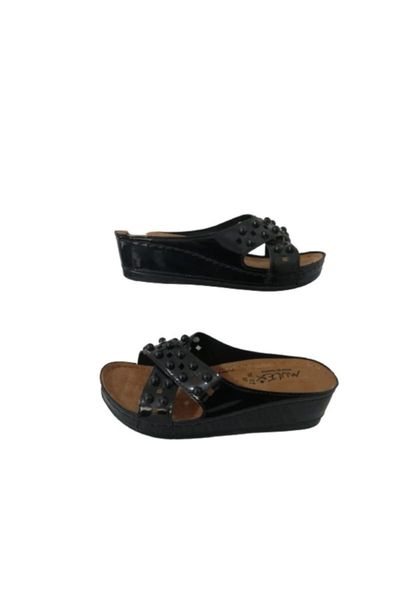 

slippers mu753-020 women black cubic zirconia toe daily walking