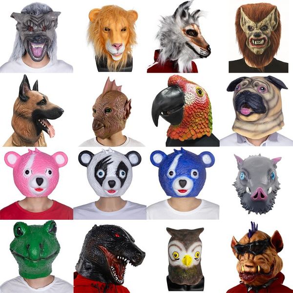 

other event & party supplies halloween masks latex animal frog wolf monkey mask children carnival gift horse head