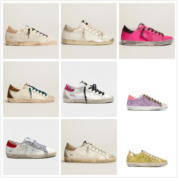 

superstar sneakers luxury golden women shoe italy brand trainers sequin gooses classic white do-old dirty man casual shoes, Black