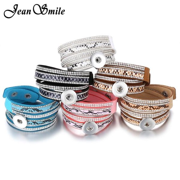 

charm bracelets 2021 snap jewelry 18mm button bracelet rhinestone leather velvet fit buttons for women men, Golden;silver