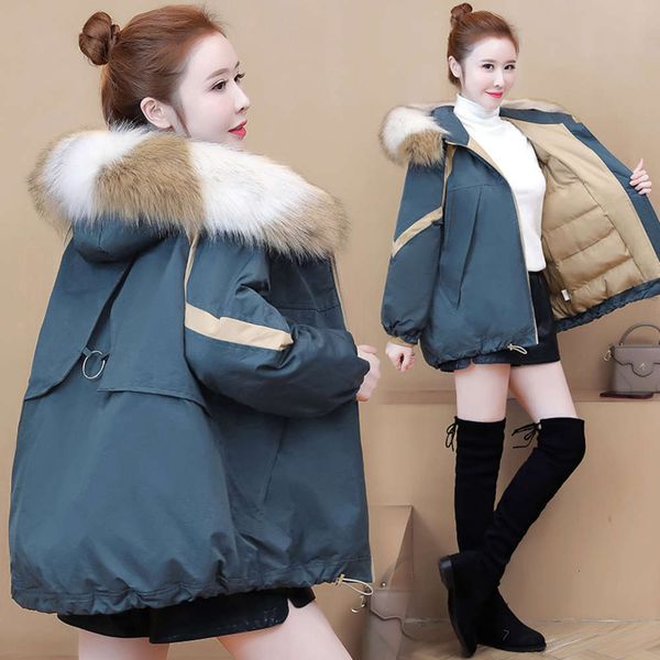 

pie overcome short winter small down cotton padded jacket thickened, Black