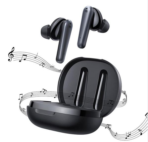

tws true wireless earbuds 4 mics bluetooth earphones enc hifi stereo in-ear bass up mode usb-c quick charging
