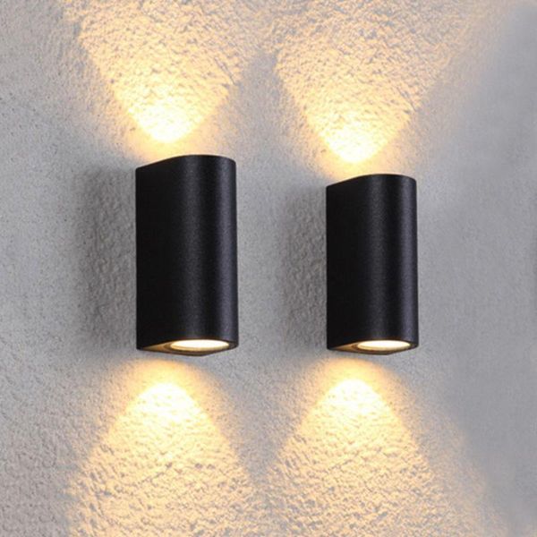 

outdoor wall lamps modern led light waterproof ip65 6w 12w cob porch lights garden fence corridor home decor up down lamp