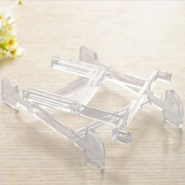 

1pc transparent display easel bowl plate art p picture frame holder book stands for plates/ps frame/dishes