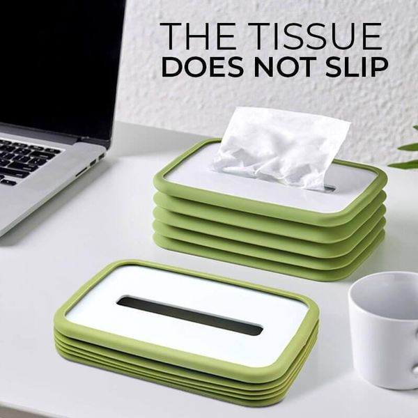 

tissue boxes & napkins silicone foldable box environmental protection home container towel napkin holder case for office car