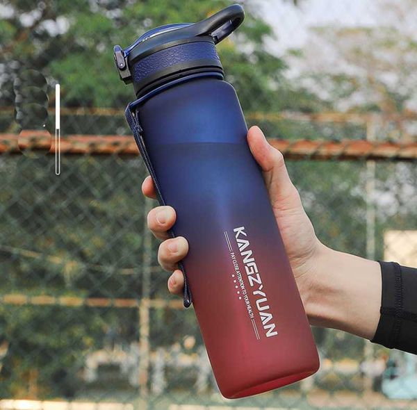 

tritan water bottles portable gym sport bottle anti-fall leak-proof large capacity fitness kettle plastic drink bottle bpa free
