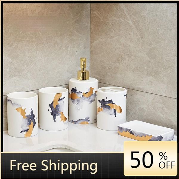 

bath accessory set electric toothbrush holder organizer storage decoration bathroom furniture sets soap dispenser akcesoria kuchenne cup