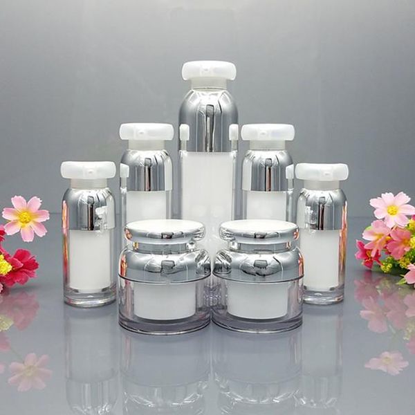 

50pcs/lot 30g 50g cosmetic container cube acrylic jar clear cream pot makeup sample jars empty golden beauty cream container