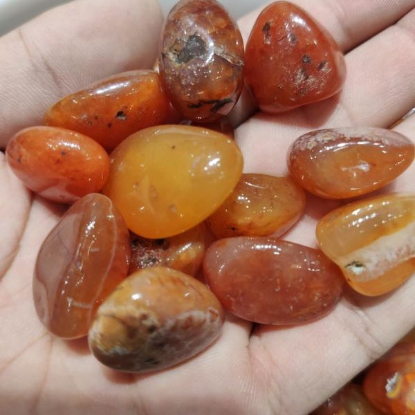

decorative objects & figurines natural tumbled carnelian crystal red gravel agate healing