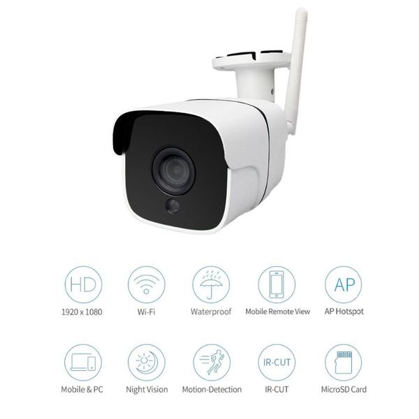 

cameras yiispo wifi 2.0 mp onvif outdoor wireless cctv ip camera two way audio tf card record p2p metal 1080p waterproof ip66