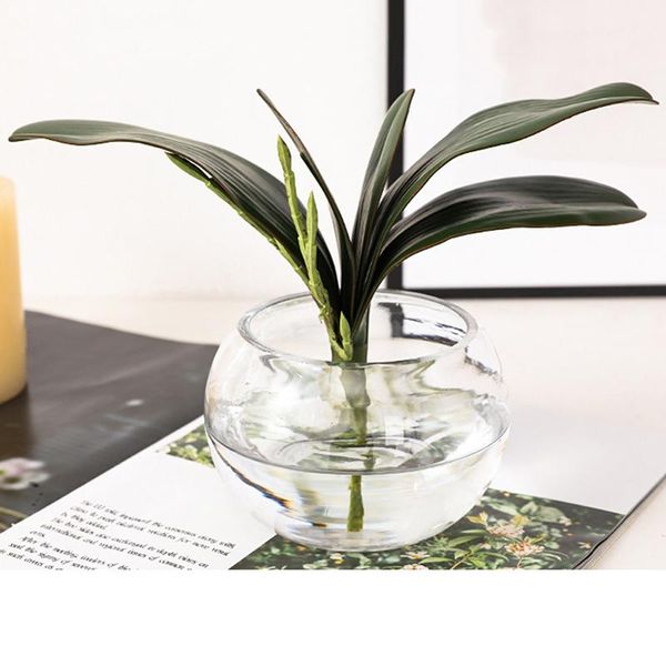 

decorative flowers & wreaths plastic artificial plant green grass table decoration phalaenopsis leaf flower wedding home