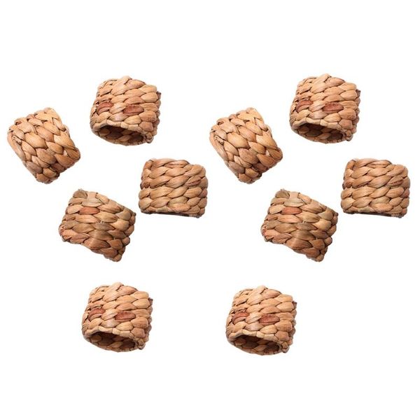 

napkin rings 10pcs woven rings,natural rustic ring holder handmade braided serviette buckle for farmhouse dinner