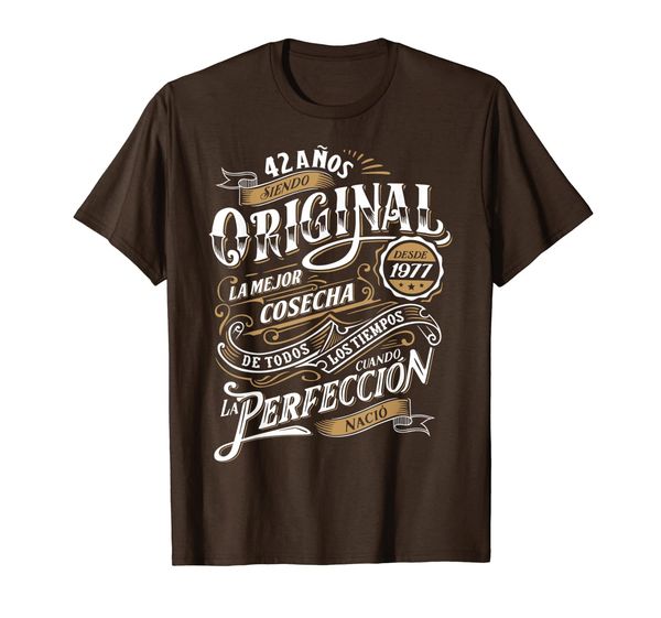 

camiseta 42 cumpleanos 1977 espanol 42th b-day gift t-shirt, White;black