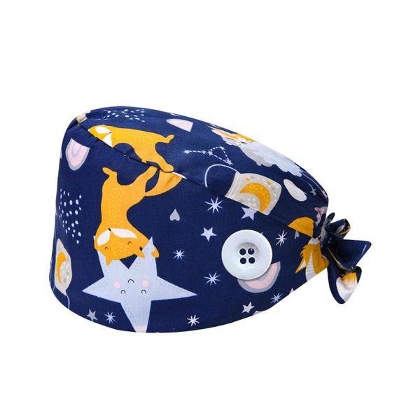 

working cap sweatband bouffant turban hat buttons elastic bandage tie back hats for women & men,  adjustable shower caps