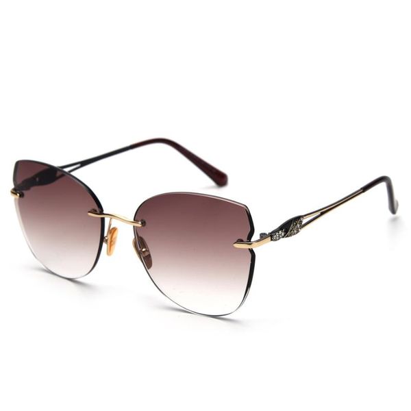 

sunglasses vintage glasses rimless women's big clear square brand designer gradient sun mens tinted color fml, White;black