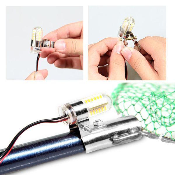 

xunata 12v 5w fishing light 48/96 leds 2835 underwater fish attract night lamp fish finder lamp prawns squid krill for carp fish