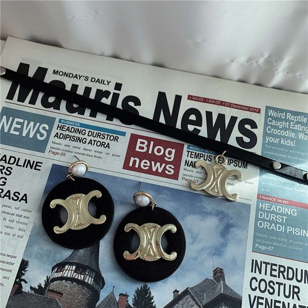 

hbp fashion simple temperament metal buckle collar leather clavicle chain choker neck necklace with and earrings, Silver