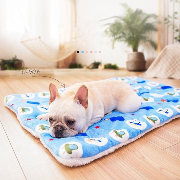 

kennels & pens lamb fleece pet sleeping mats flannel quilt cat kennel blankets bed dog