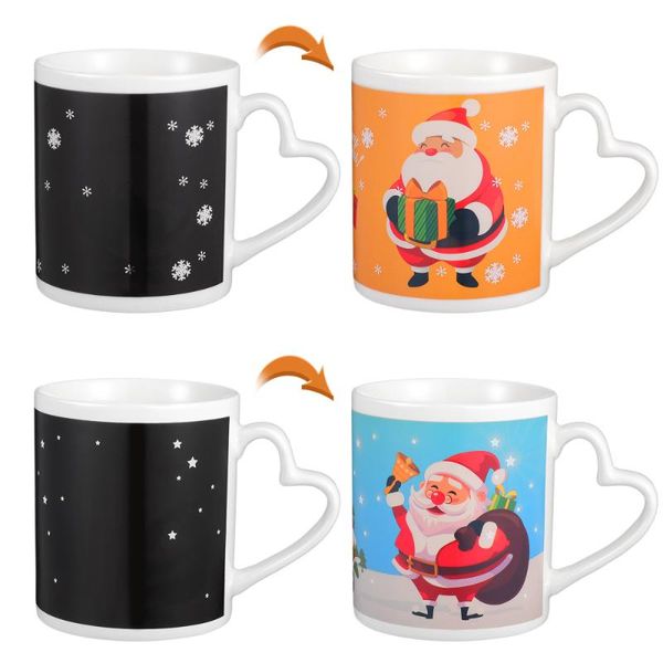 

mugs hemoton 2pcs christmas morphing heat sensitive ceramic mug images revealed coffee cup for gift friends family