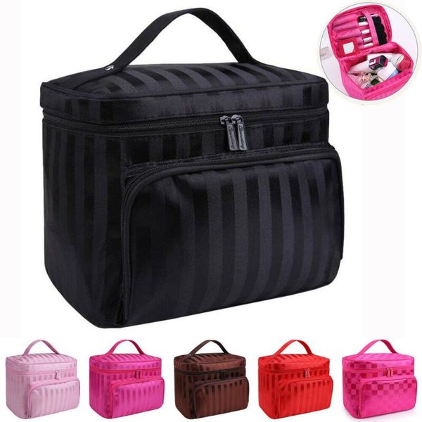 

large beauty makeup nail tech cosmetic box jewellery vanity storage bag