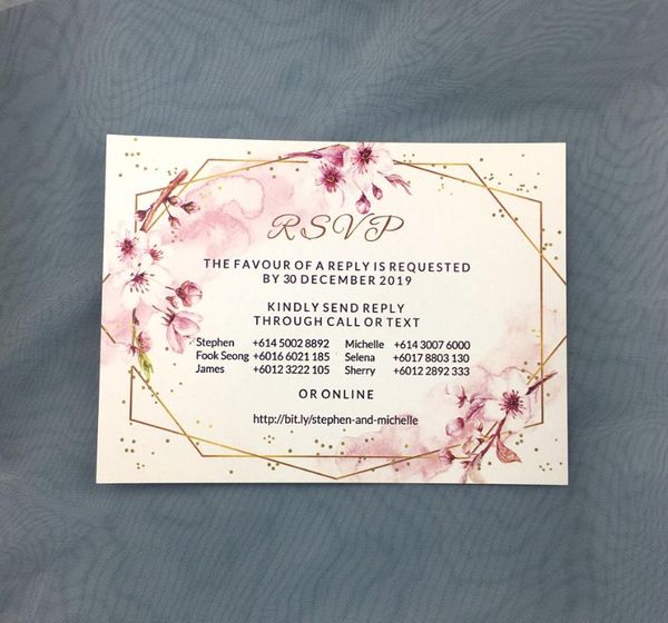 

greeting cards 50pcs printing rsvp card personalize reception reply response invitation invite birthday party bridal shower thank you