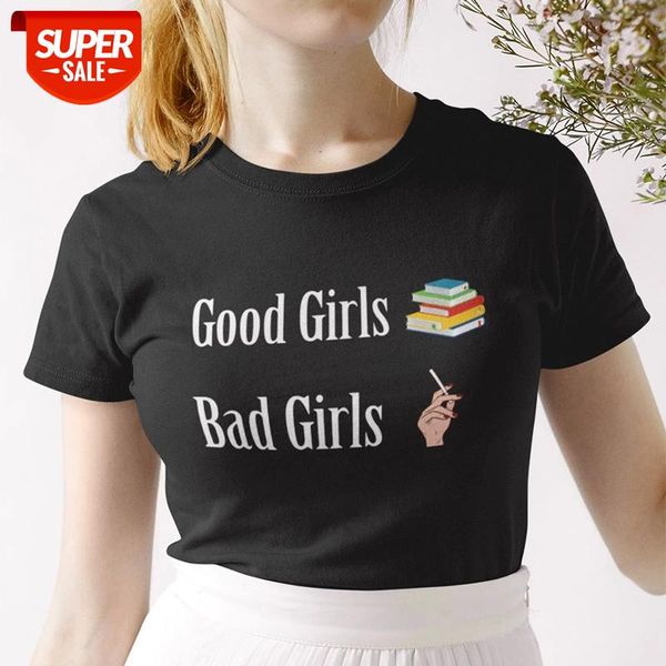 

Good Girl T Shirt Creative Reading Smoking Tops 2019 Original Design O-neck Tshirt Breathable Short Sleeve Gift For Girl Tee #0Q3U, White
