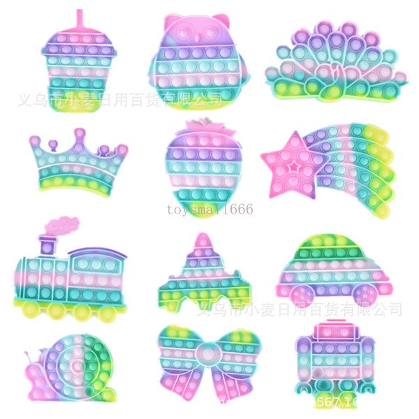 

baby toddler bath toys fidget reliver stress rainbow push it bubble antistress toys children sensory toy to relieve autism fidget toy