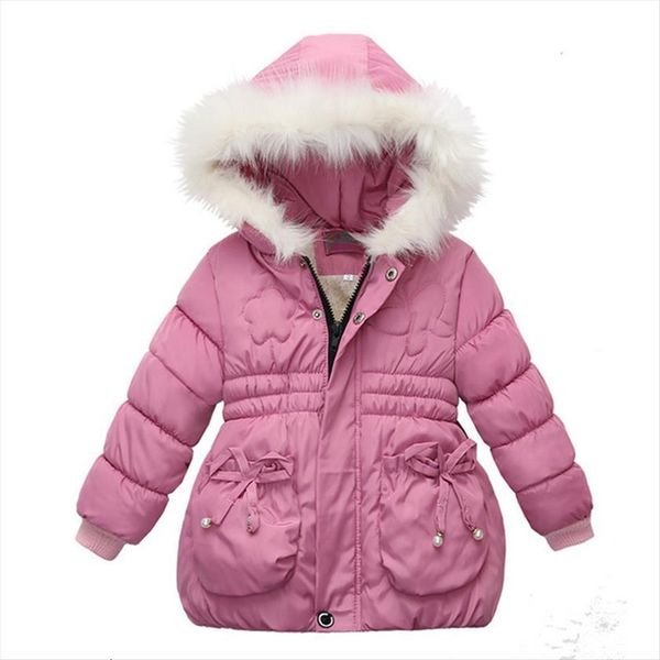 

baby girls coats kids hooded jackets winter warm thick 2 3 4 5 years clothes outerwear, Blue;gray