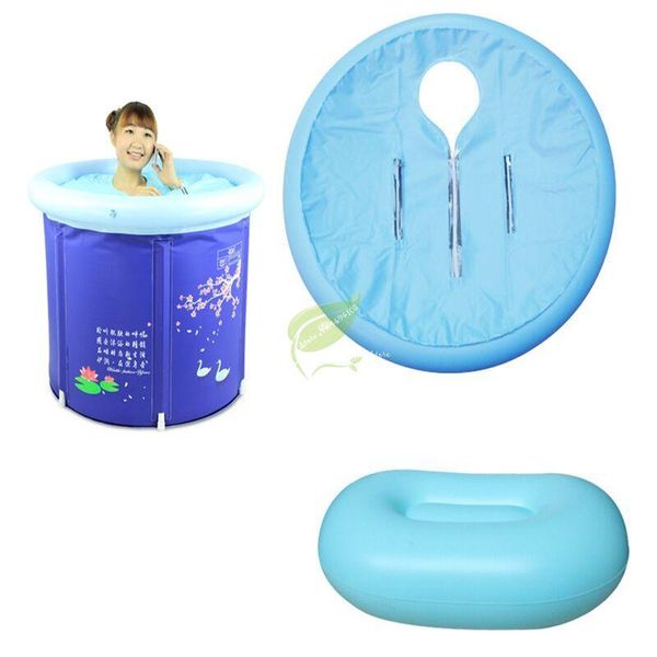 

bathing tubs & seats thickened and enlarged folding bath tub round barrel shower bucket inflatable bathtub pvc adult