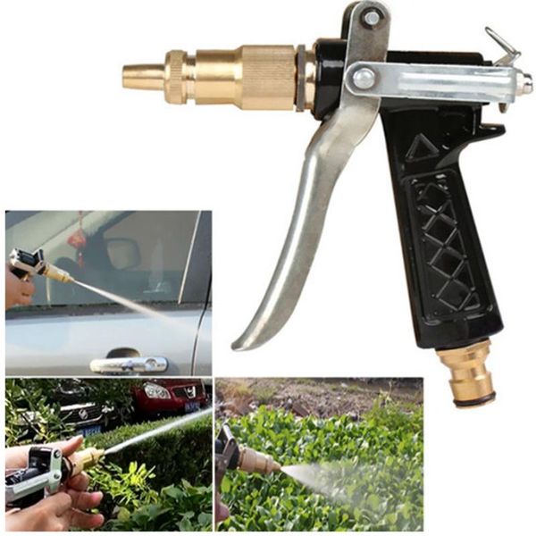 

high pressure metal garden washing gun water gun sprayer nozzle aluminium alloy black 15.5*14*2.5cm multi-function home lawn