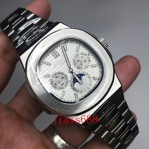 

fashion automatic machinery 39mm luxury watch men sweeping movement all small dials work no battery wristwatches, Slivery;brown