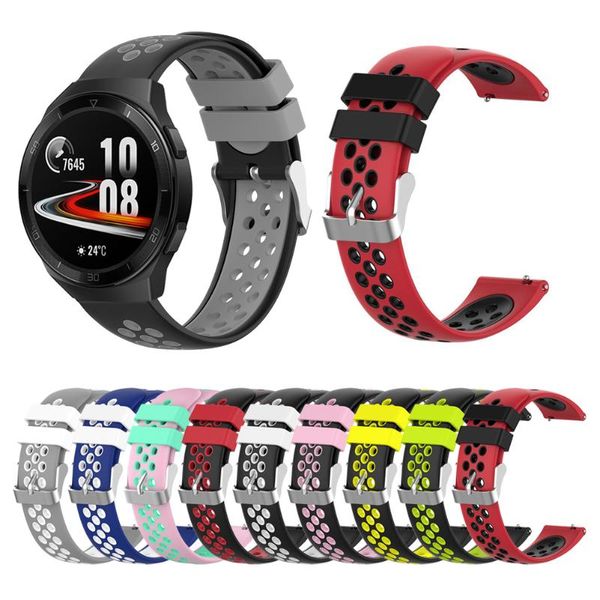 

watch bands for huawei gt 2e gt2e silicone band strap bracelet watchband 2 46mm 42mm wristband belt correa, Black;brown