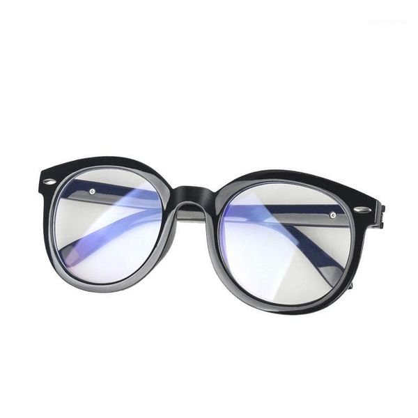 

large frame transparent computer glasses women men anti blue light round eyewear blocking optical spectacle sunglasses, White;black