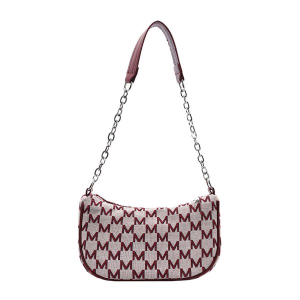 

retro women's bag m word zebra beguette bags elegant contrast color pu leather shoulder bags designer chain strap crossbody tote c0228