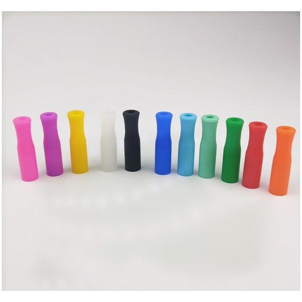

11 colors sile tips for stainless steel straws tooth collision prevention straws cover jllyit insyard