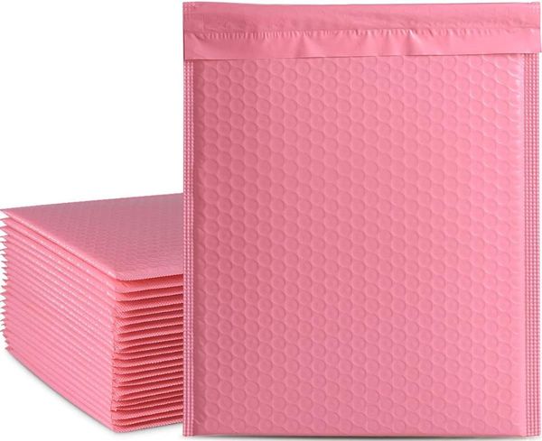 

packing bags 50pcs bubble envelope lined pearl film gift book and magazine self-styled pink white mailers