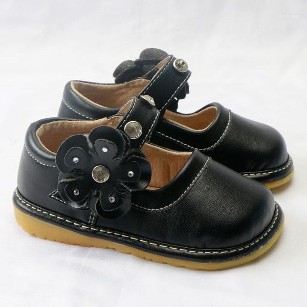 

athletic & outdoor children casual shoes leather toddler girls black soft bottom kids squeaky flower baby mary jane flats loafers1