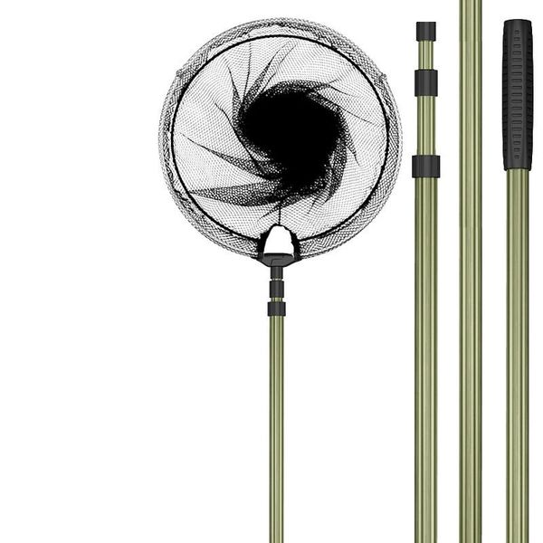 

aluminum alloy 2.5m 2.1m 1.8m retractable fishing net telescoping foldable landing net pole folding landing for fishing