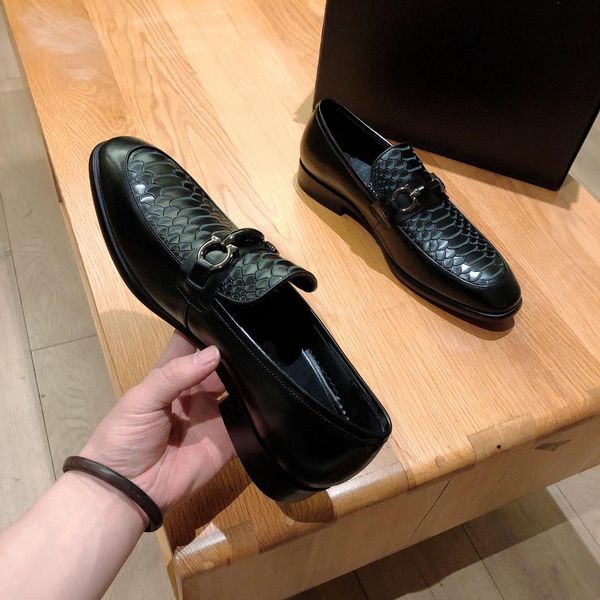 

2020 formal leather shoes men luxury dress business shoes male geometric red oxfords party wedding casual men's flats chaussure homme, Black
