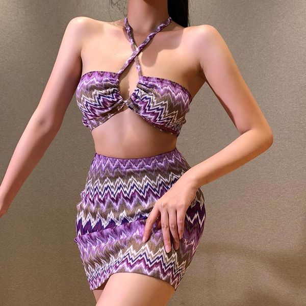 

casual dresses ssummer halter print lace-up womens suit sleeveless pattern dress purple tight wrap buttocks short skirt -40, Black;gray