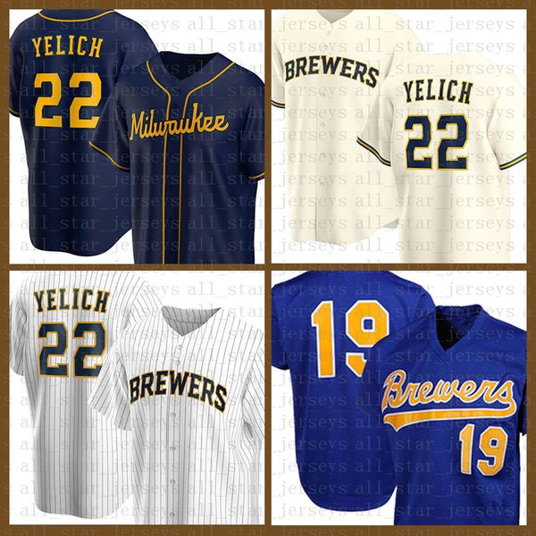 

milwaukee baseball jersey brewers custom 22 christian yelich 19 robin yount 6 lorenzo cain 8 ryan braun 21 travis shaw 71 josh hader, Blue;black