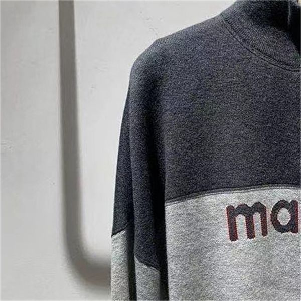 

2021 women sweater new letter half zipper lapel pullover wool blend women's knitted nswh, White;black