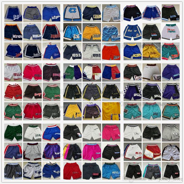 

justdon team stitched basketball baseball pocket shorts 2021 hip pop retro pant with pockets zipper sweatpants football short man size s-xxl, Black