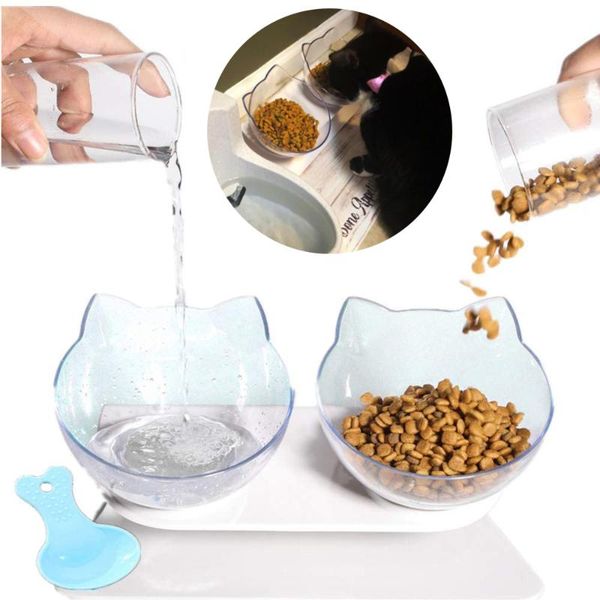 

cat bowls & feeders non-slip stable bowl with stand pet feeding water for cats single double dogs feeder product
