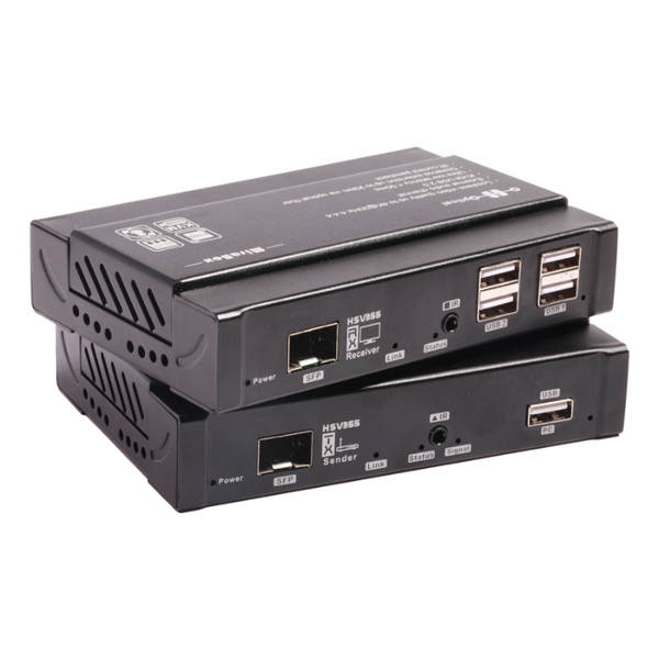 

audio cables & connectors mirabox kvm extender over fiber 4k@30hz 4:4:4 with lc module and usb2.0 hub