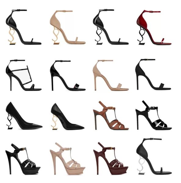 Парижские женские модельные туфли Дизайнерская обувь Красная подошва Роскошные дизайнерские туфли на высоком каблуке Каблуки 10 см Черное золото Золото Свадебные штаны