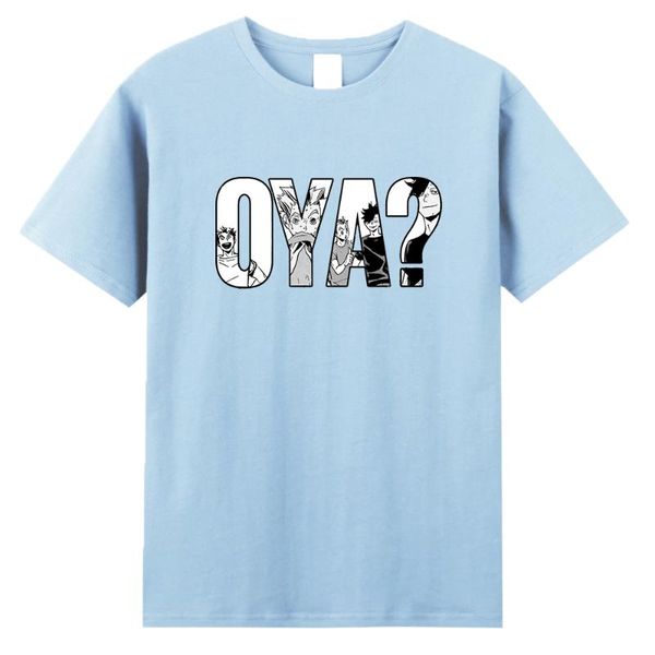 

men's t-shirts haikyuu oya japan anime men t-shirt casual fashion cool t shirts volleyball club cartoon shiirt summer 2021 hip mens, White;black