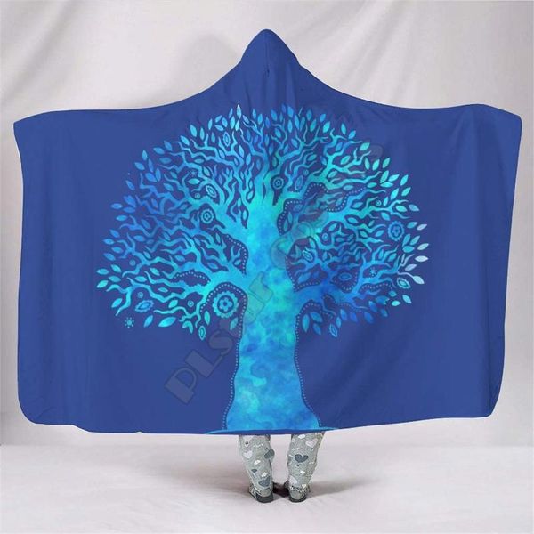 

blankets tree for life hooded blanket colorful child sherpa fleece wearable microfiber bedding drop 02